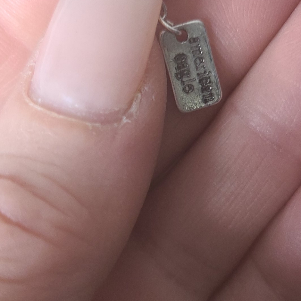 American Eagle Choker Necklace Silver Tone Lapis Lazuli Trendy Fashion Jewelry - Picture 3 of 4